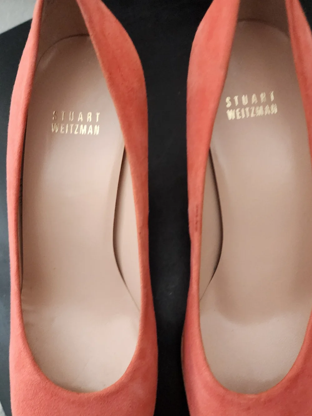 Stuart Weitzman Coral Suede Peep-Toe Espadrille Wedges